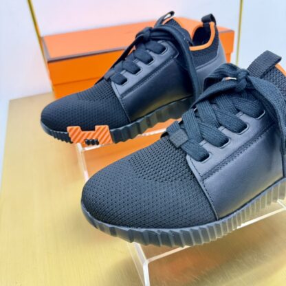 Hermes Spring and Summer Couple's Black and Orange Colorblock Breathable and Durable Sports Casual Shoes - Image 7