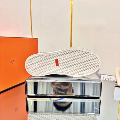 Hermes couple's lace-up thick-soled gray and black comfortable casual shoes - Image 7
