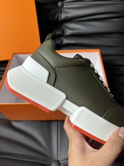 Hermès Dark Green Premium Ultra Lightweight Sneakers - Image 8