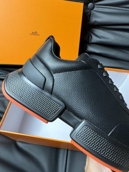 Hermes black high-end elegant casual shoes - Image 8