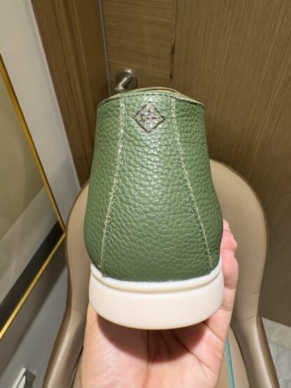 Hermès classic dark green high-end loafers - Image 8