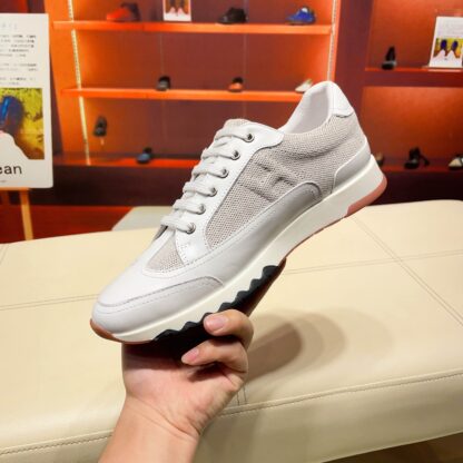 Hermes France Paris catwalk white breathable classic casual shoes - Image 8