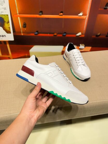 Hermes white grey French Paris catwalk simple casual shoes - Image 8