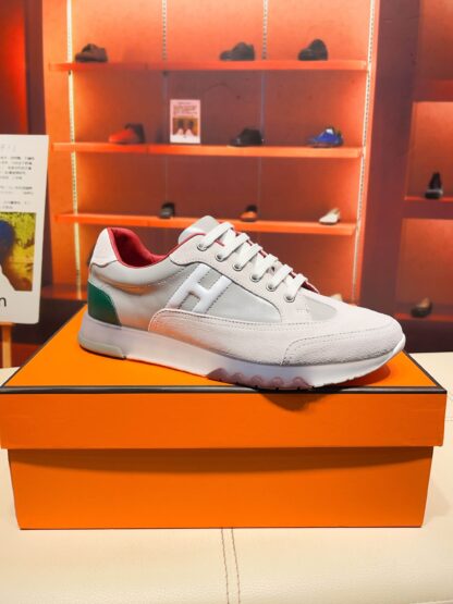 Hermes apricot grey French Paris catwalk simple casual shoes - Image 8