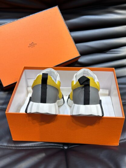 Hermès men's yellow-gray lightweight breathable casual sports shoes - Image 8