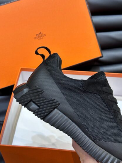Hermès Men's Black Lightweight Breathable Casual Sneakers - Image 8