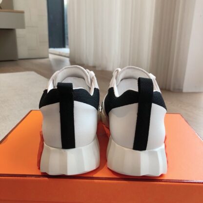 Hermes men's white and black fashion casual sports shoes - Image 8