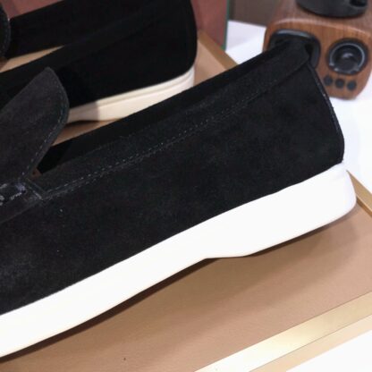 Hermès couple black high-end classic loafers - Image 7