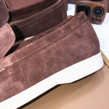 Hermès couple red brown high-end classic loafers - Image 8