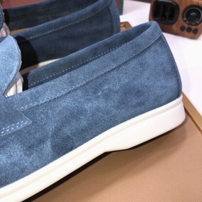 Hermès blue couple high-end classic loafers - Image 8