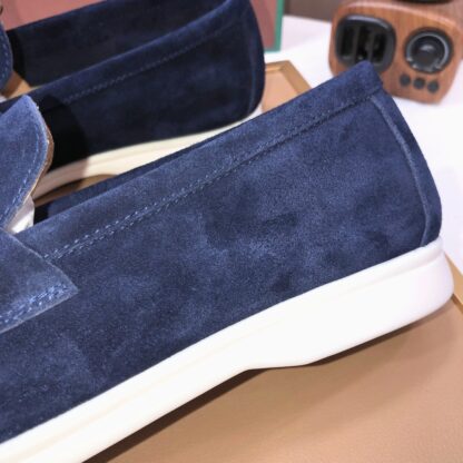 Hermès blue and black couple's high-end classic loafers - Image 8