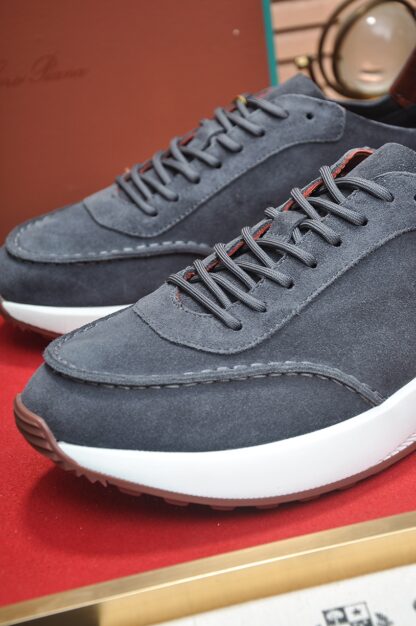 Hermès classic dark grey cashmere loafers - Image 8