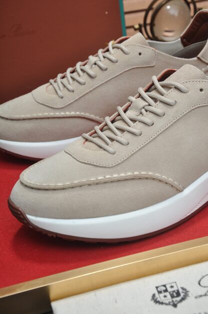 Hermès classic apricot cashmere sneakers - Image 8