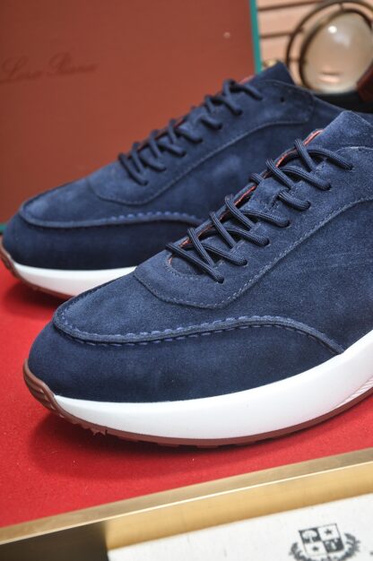 Hermès classic dark blue cashmere sneakers - Image 8