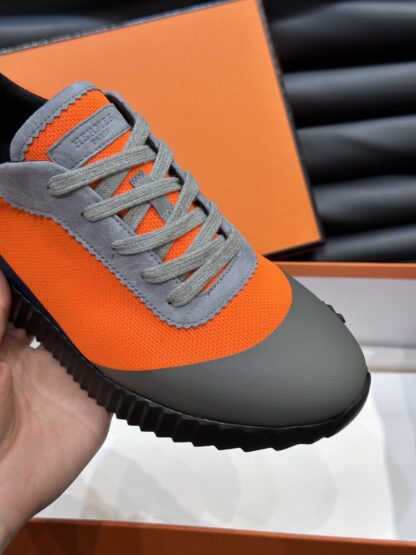 Hermès Men's Gray Orange All-match Casual Sports Shoes - Image 8