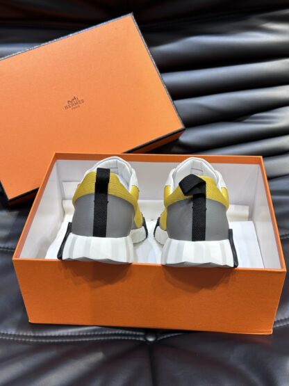 Hermès men's yellow-gray versatile casual sports shoes - Image 8
