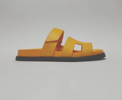 Hermès Couples Braided Yellow Slippers - Image 8