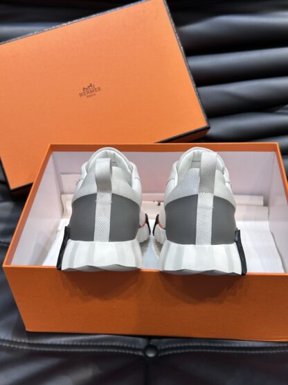 Hermès men's white and orange all-match casual sports shoes - Image 8