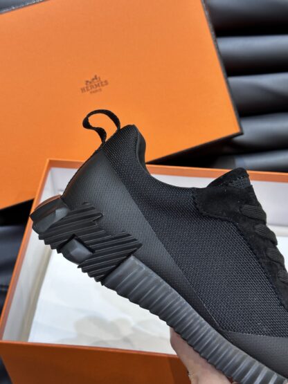Hermès men's black versatile casual sneakers - Image 8