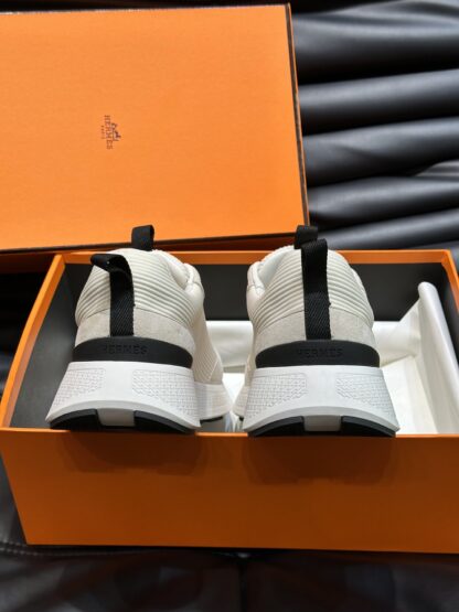 Hermes men's beige black breathable fashion casual sports shoes - Image 8