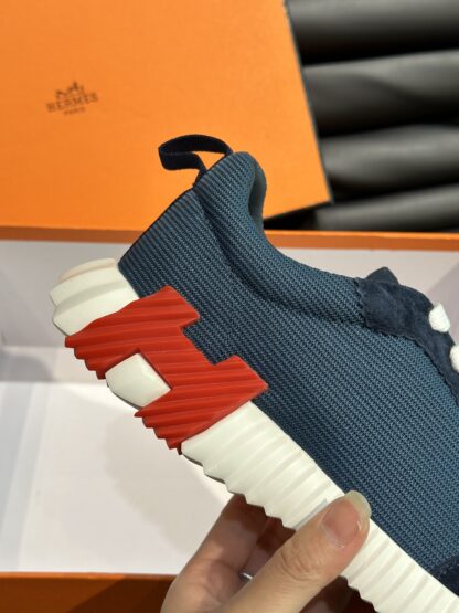 Hermes dark blue breathable versatile casual sports shoes - Image 8