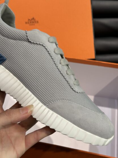 Hermes grey breathable all-match casual sneakers - Image 8