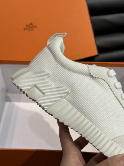 Hermes white fashion casual sneakers - Image 8