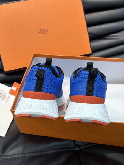 Hermes men's blue and white comfortable breathable simple casual sports shoes - Image 8