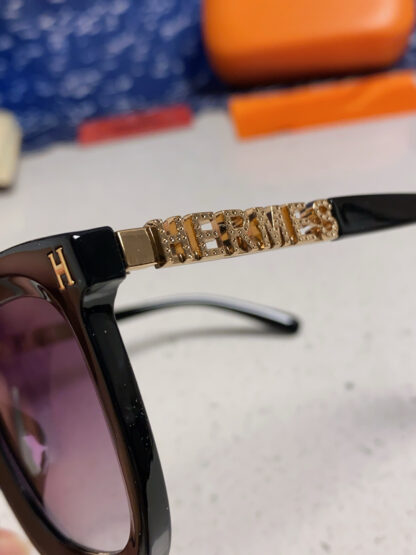 Hermès retro square versatile high-end sunglasses - Image 7