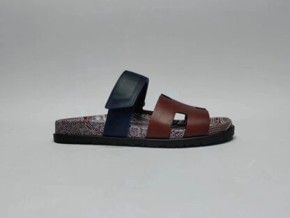 Hermès classic red and brown couple woven slippers - Image 8