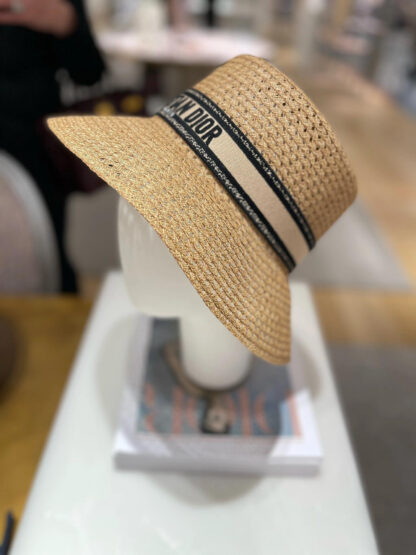 Dior embroidered logo wide brim design fashionable cool straw hat - Image 9