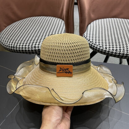 Dior high-end elegant wide-brimmed sun hat - Image 8