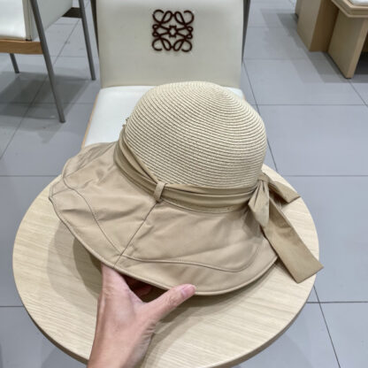 Dior bow visor straw hat - Image 9