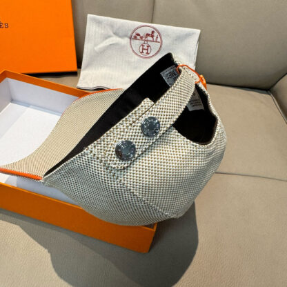 Hermès canvas breathable baseball cap - Image 8