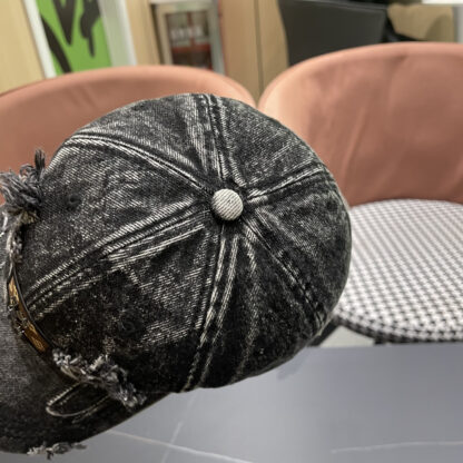 Louis Vuitton denim ripped baseball cap - Image 8