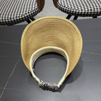 Dior raffia hat summer bow sun hat - Image 9