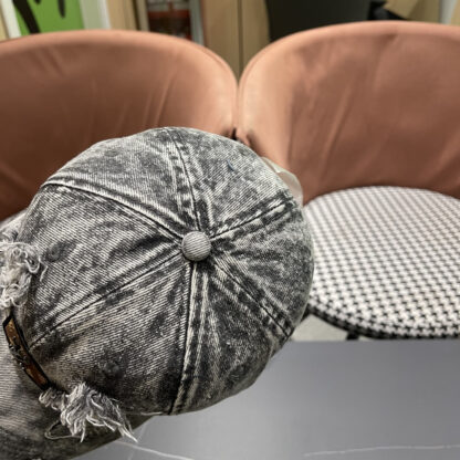 Louis Vuitton denim ripped baseball cap - Image 8