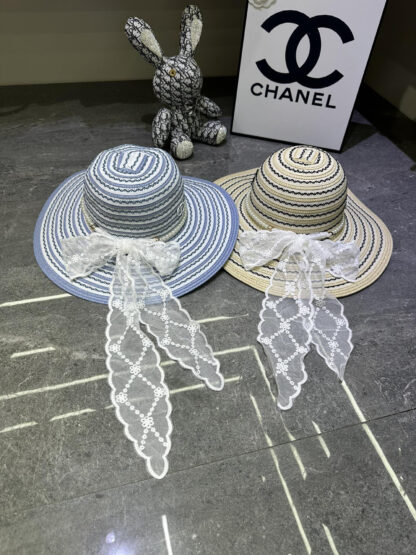 Dior lace pearl bow bucket hat - Image 9