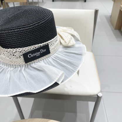 Dior lace straw hat - Image 9