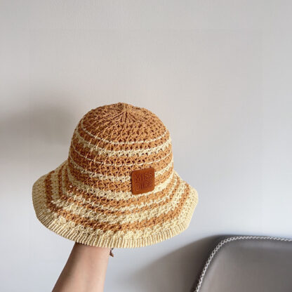 Dior colorblock woven simple bucket hat - Image 9
