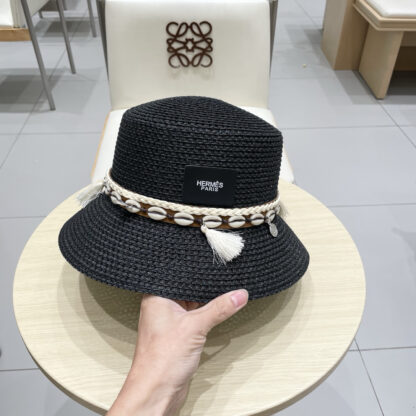Hermes hollow bucket straw hat - Image 8