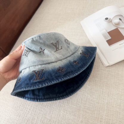 Louis Vuitton stylish high-end denim bucket hat - Image 8