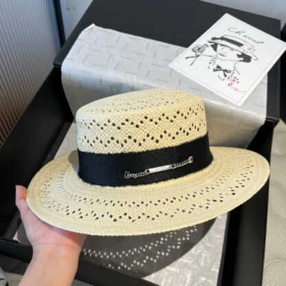 Dior Fashion Flat Straw Hat - Image 9