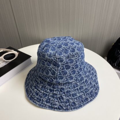 Dior new large brim denim bucket hat - Image 9