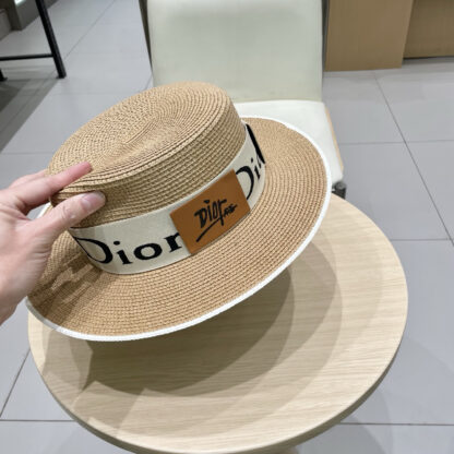 Dior new flat straw hat - Image 9