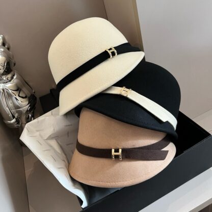 Hermès autumn and winter new wool bucket hat - Image 8