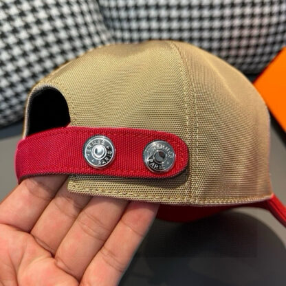 Hermès colorblock breathable canvas baseball cap - Image 7