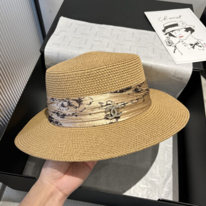 Chanel flat straw hat - Image 8