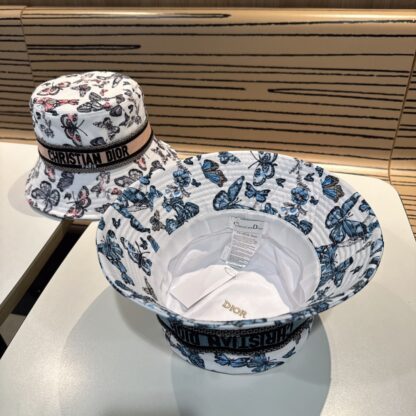 Dior British classic casual versatile ribbon bucket hat - Image 9
