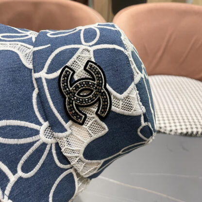 Chanel Spring and Summer Fashion All-match Embroidered Flower Bucket Hat - Image 8
